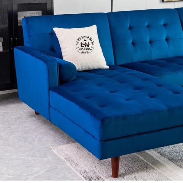 Premium Velvet L-Shaped Sectional Sofa for Elegant Living